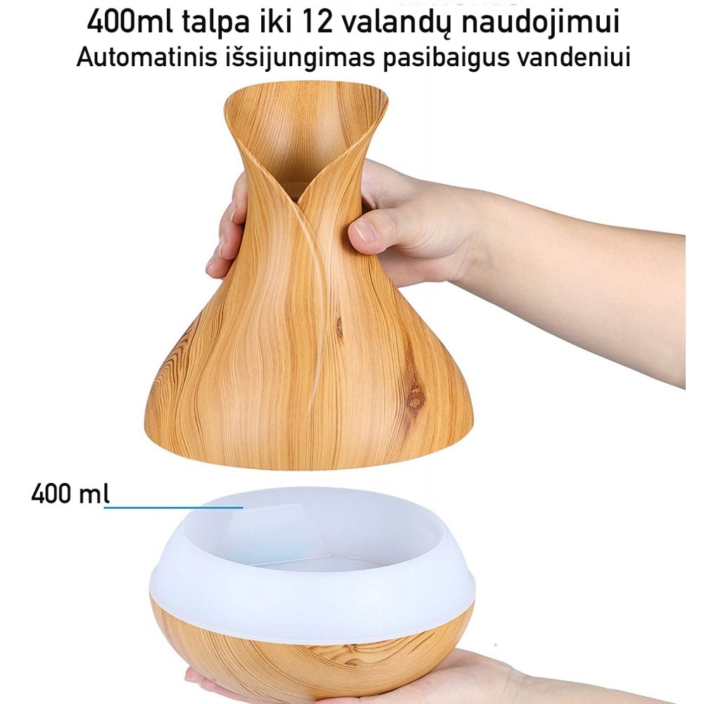 Eterinių aliejų difuzorius - oro drėkintuvas „Wood Grain“ - Image 5